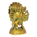 ARTVARKO Brass Kali Maa Murti | Maha Kali Ten Legs Mahakali Kalika Maa Statue Sculpture Idol Puja Murti Decor 4.5x6 Inches