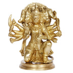 ARTVARKO Brass Panchmukhi Hanuman Showpiece Figurine Sculpture Home Decoration & Gifting Purpose Size 9 Inch