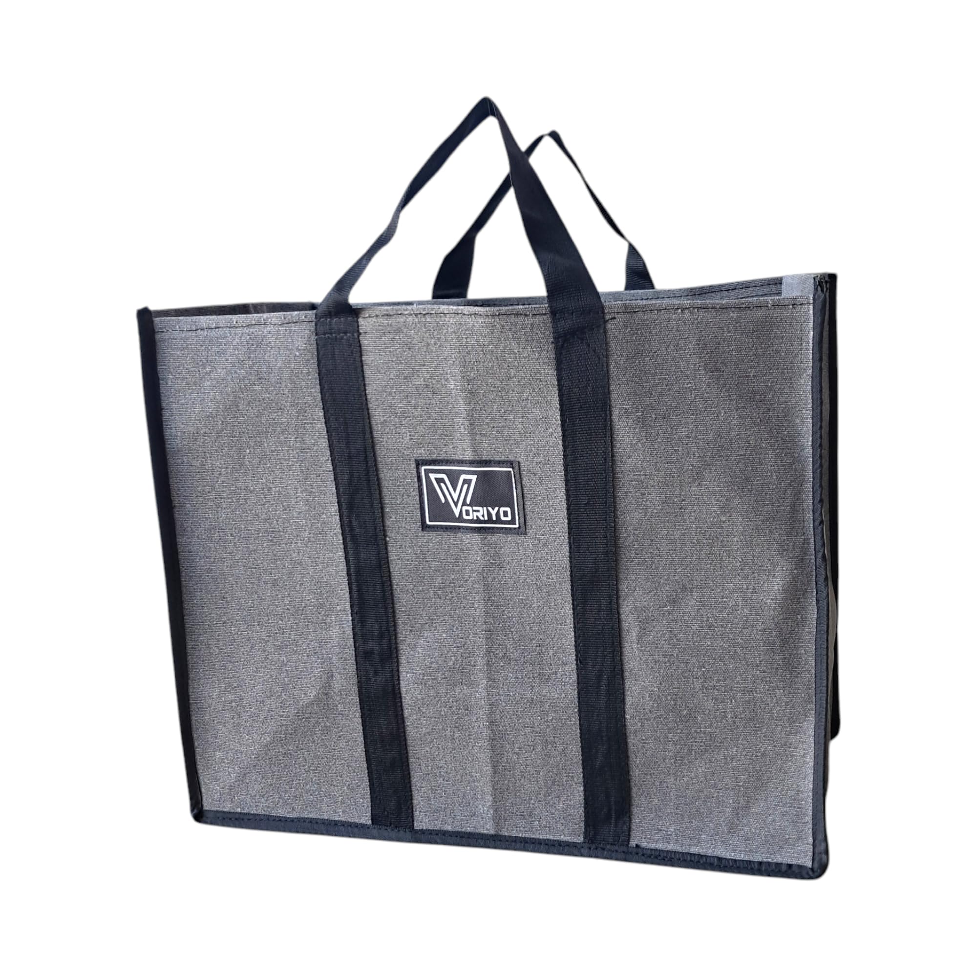VORIYO Travel Shopping Grocery Tote Bag Foldable for Multipurpose Shopper Bag Eco Cotton Daily Use with Strong Handles (Pack Of 2) (TV02SC)