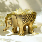 BEHOMA Metal Elephant for Good Luck,Statue for, Gold, 15.5cm