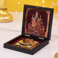 MOSKAI 3D Kuber Laxmi Charan Paduka Pocket Temple Frame Box | Kuber Laxmi Charan Paduka with Divine Darshan | Premium ABS Polymer Frame | Pooja Room Decor | Diwali Gift | Housewarming Gift