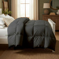 Day Care® Cloud Loom 500 GSM Filling Microfiber Comforter | Warm Winter Quilt Blanket Rajai | Soft, Breathable & Durable Bedding | 60x90 Single Bed - Dark Grey Kafalo