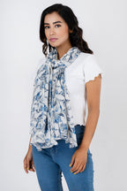 AQVA Printed Cotton Scarf for Women Stylish (Angan) | Head and Face Cover Scarf for Girls with 100% Cotton | Soft & Lightweight Scarves/Stoles for all Weather (72 x 43 in)