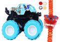 Velour Shoppe LED Light Spider Rakhi for Kids Brother, Toy Car Gift & Roli Chandan Chawal Mishri Pack for Little Small Baby Bhai Bhaiya