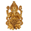 ARTVARKO Big Brass Ganesha Idol Sitting On Lotus Bhagwan Mangalkari Ganesh Statue Ganpati Murti for Home Entrance Decor Diwali Gift Height 21 Inches