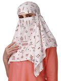 7 season's Cotton Scarf Cum Mask Scarves Usable For Vehicle Driver|Multi Colour Printed Design|Universal Size|For Girl & Female|Breathable Sun Protection Light Weight (White-S Red Dhingli)