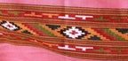 HImalayanKraft Hand Woven Kullu Handloom Woolen Shawl Pink Colored with Beautiful Kullu Weaving Designed for Women and Girls.