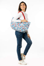AQVA Women's Tote Bag (Tabiyat Sky & Multicolored)