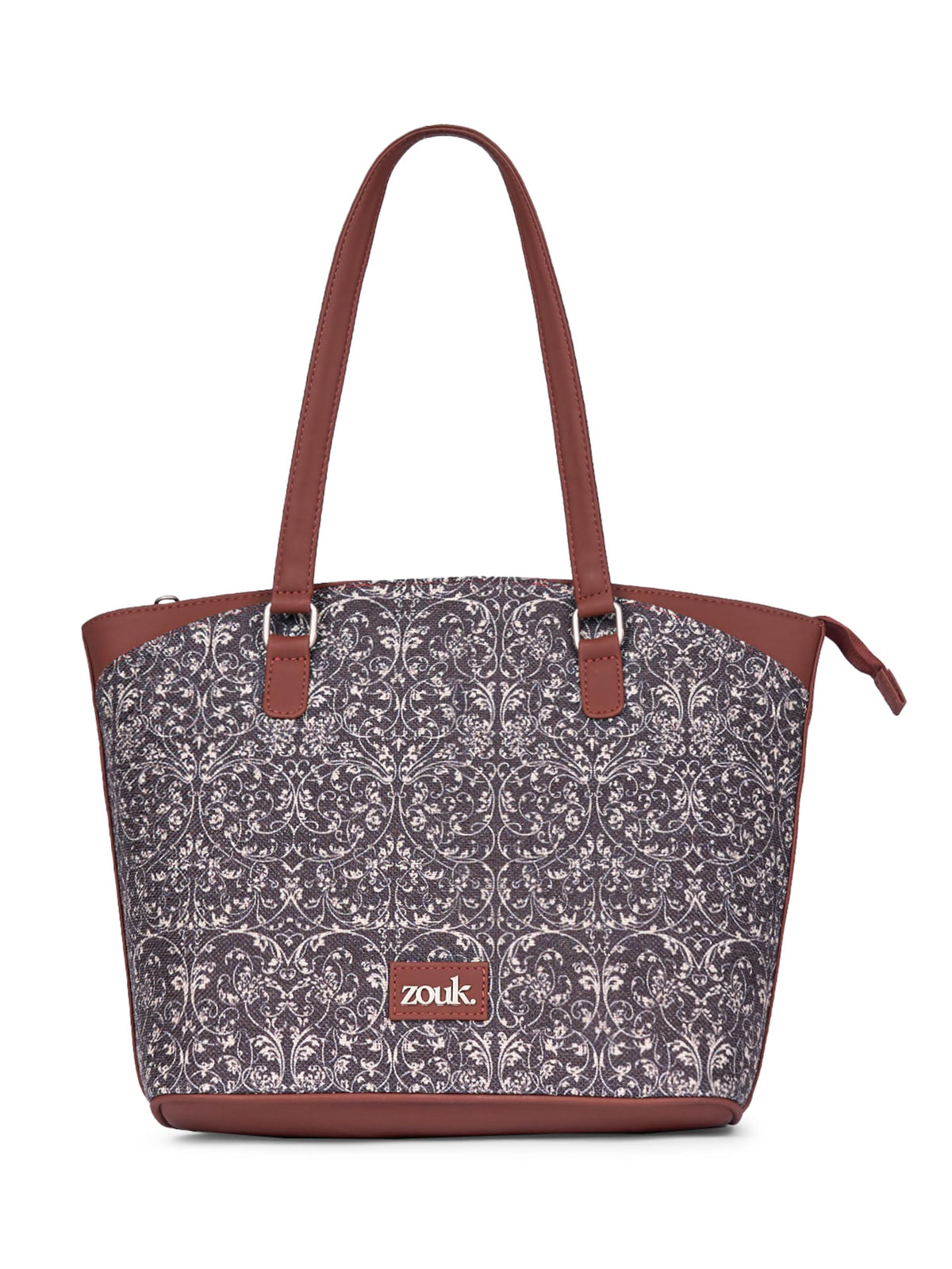 ZOUK Lattice Lace Printed Vegan Multicolor Classic Travel Tote For Women's Ladies