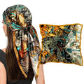 PALAY Stylish Satin Head Scarf for Women, 35 In Silk Wrap