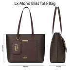 Lavie Luxe Women's Monogram Bliss Tote Handbag | Tote Bag For Work | Ladies purse | Stylish Shoulder Bag | Gift For Women