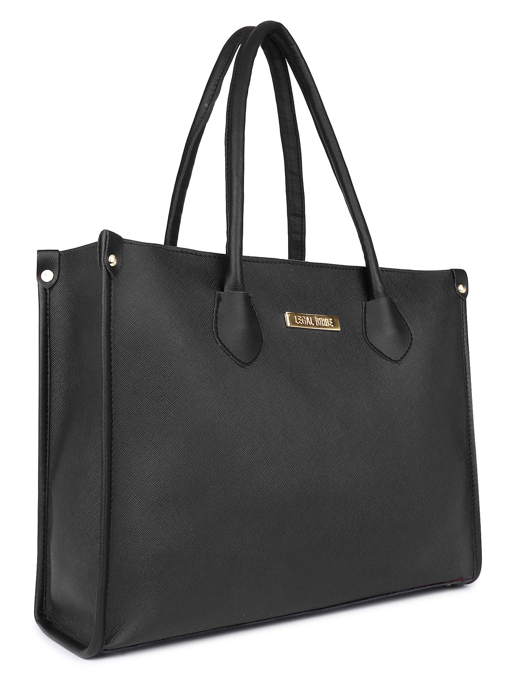 LEGAL BRIBE Women Textured Classic Tote Bag (Black)