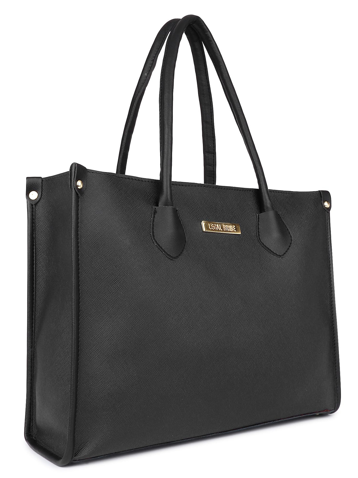LEGAL BRIBE Women Textured Classic Tote Bag (Black)