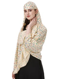 7 season's Women's Cotton Long Scarf Cum Mask Universal Size Usable For Vehicle Driver For Sunlight Uv Protection White Printed Design (Yellow Music - L), Female