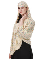 7 season's Cotton Short Scarf Cum Mask scarves Usable for vehicle Driver | Multi Colour Printed Design (Yellow- L Music)