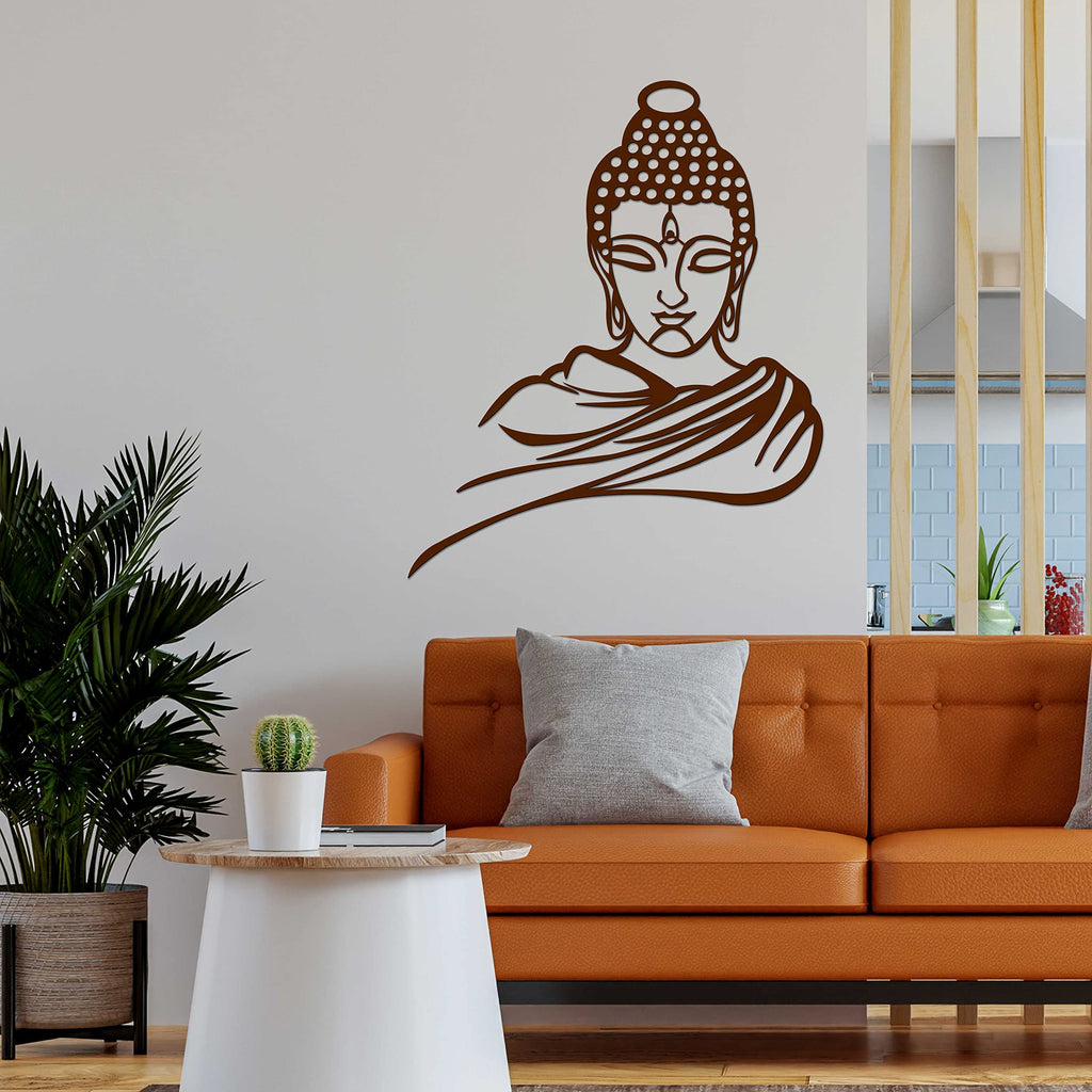 VibeCrafts Lord Buddha MDF Wooden Wall Hanger for Home Decor|Office|Gift (WHVC1Pcs1_50002)