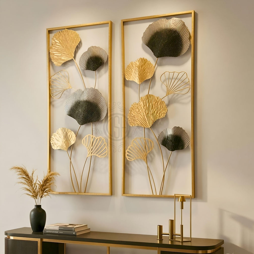 DSH CRAFTING YOUR CURIOSITY Metal Wall Art Handcrafted Wall Sculpture Set Of-2 Multicolour Perfect For Living Room Bedroom Home Hotel Decoration.(iWART-34-BERLIN-2P)