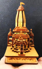 HaridwarDivine Light Weight Shri Ram Mandir Ayodhya 3D Model Wooden Hand Carved Temple