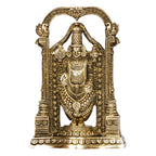 ARTVARKO Brass Tirupati Balaji Venkateshwara Idol Vishnu Chakra Namah Shankh Statue Murti Lord Srinivasa Pooja Vastu Religious Idol for Home Office Temple Decor Gift 8 Inch