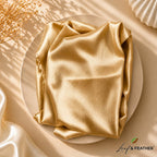 Leaf & FEATHER™ Muna Satin Hijab Scarf for Women | Pack of 2 Hijab Set | 200 x 70 cm | Silky Smooth & Lightweight | Premium Everyday Color Collection (8. Gold - Crimson Red)