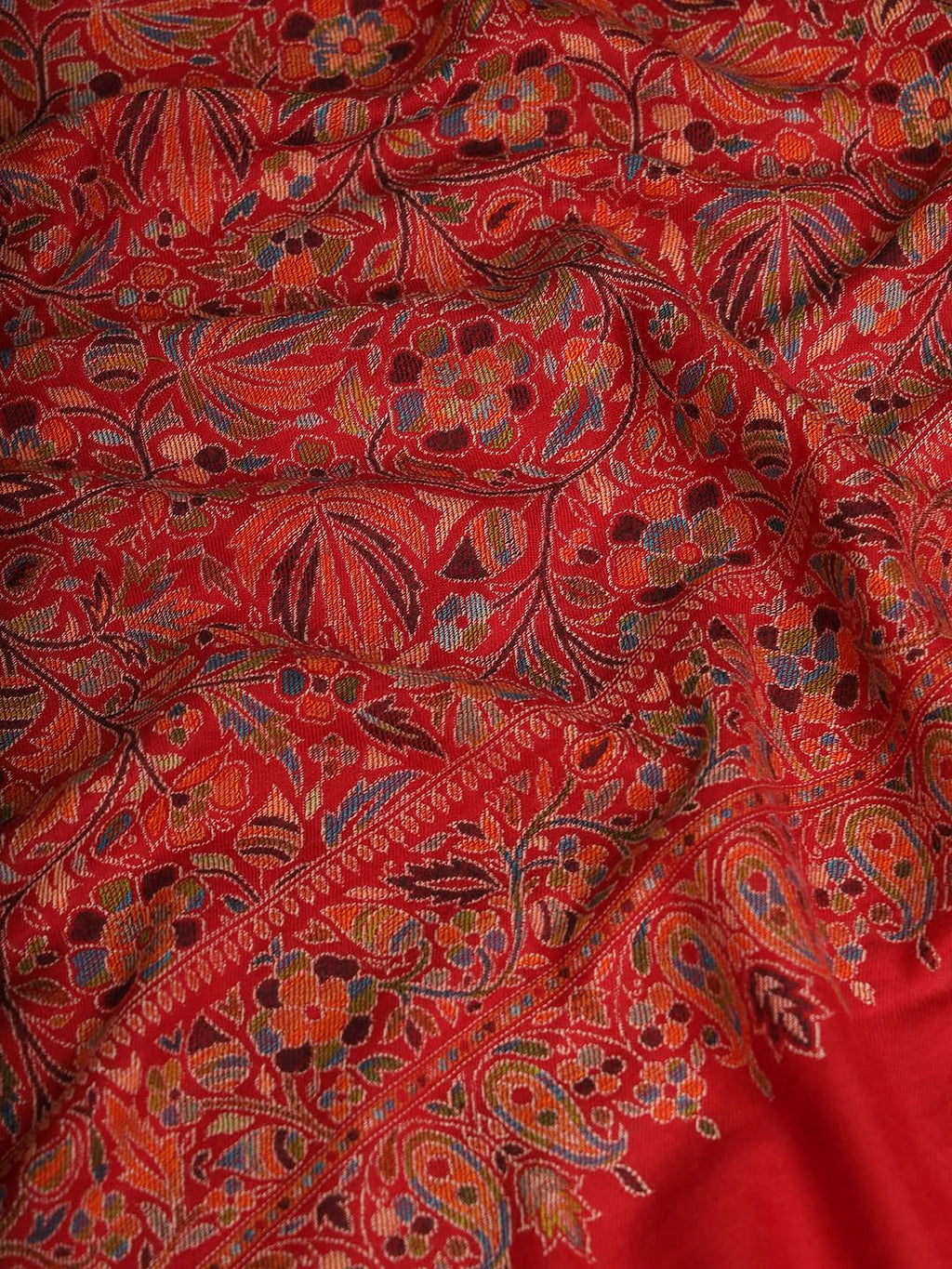 Pashmoda Women Gul-e-meher Kaani Wool Shawl (Size 101X203 CM)
