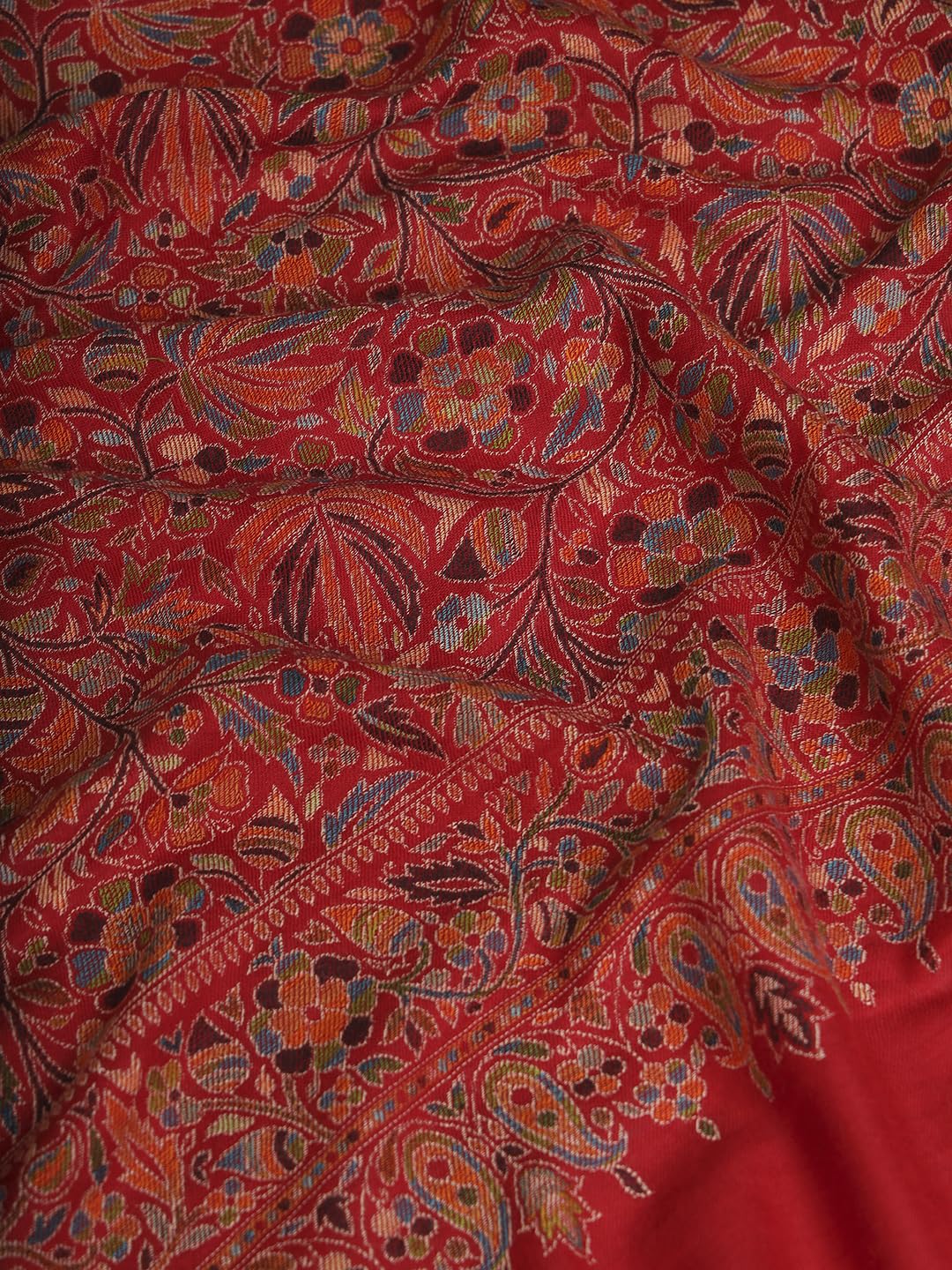 Pashmoda Women Gul-e-meher Kaani Wool Shawl (Size 101X203 CM)