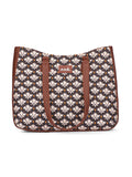 ZOUK Bidri Kaiser Getaway Handbag | Jute | Vegan Leather Handcrafted Tote Bag | Black and White