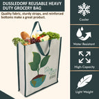 DOUBLE R BAGS Eco-Friendly, Reusable & Multi-Purpose Cotton Canvas Bag With Reinforced Handles For Kitchen Essentials Grocery, Fruits And Vegetables (Letsave-01, Pack Of 1)