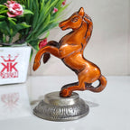 KridayKraft Jumping Horse Metal Statue for Wealth Table Top Figurine for Living Room Bedroom Home Office Animal Decorative Showpiece Feng Shui Vanstu Sculpture for Gift Purpose. (Copper)