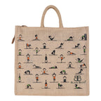BLACKBOXES Big Eco Cotton Canvas Shopping Bags for Carry Milk Grocery fruits Vegetable with Reinforced Handles jhola Bag - Kitchen Essential (16x5.5x14.5-inches) (green)