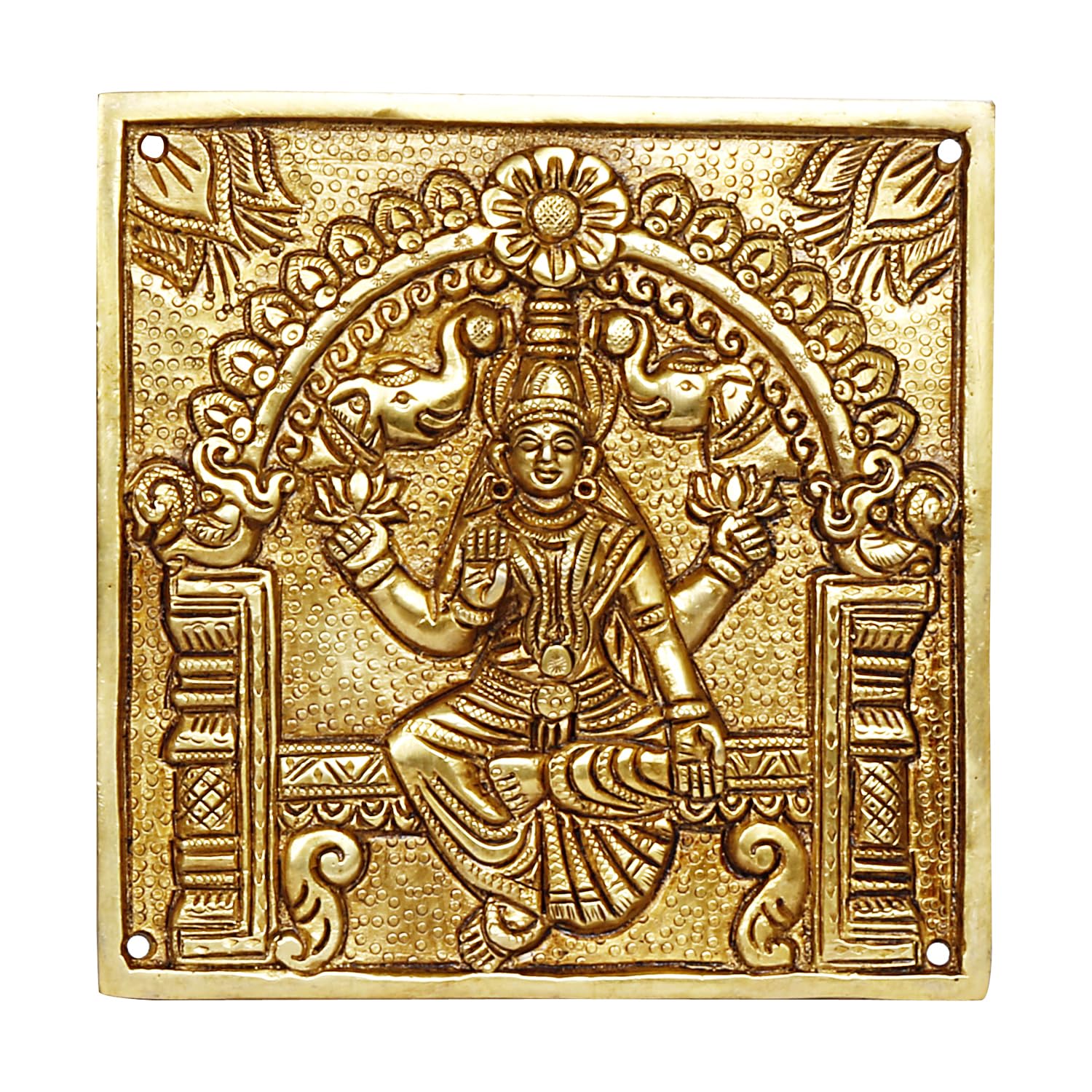ARTVARKO Brass Ashtalakshmi Laxmi Set of 8 Pcs Ashta Lakshmi Wall Hanging Luxmi for Diwali Pooja Mandir Temple Office Décor Gift 6 Inch