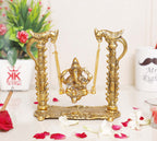 KridayKraft Ganesh ji Idol,Ganpati murti on Swing jhula for Temple Pooja, Ganesha Metal Statue Table Decorative Home,Office & Gift Your Relatives,Religious Idol Showpiece Figurines Gift Article...