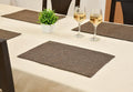 Yellow Weaves Jute Texture Table Mats/Placemat 6 Pieces (Brown, 32 X 47 cm) Kafalo