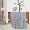 Trance Home Linen 100% Cotton | New Born Baby Blanket | Baby Dohar Swaddler Comforter | Warm Baby Essential (1 Year to 3 Year 100x140 Centimeters | Aurora Grey) Kafalo