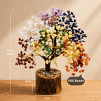 Vastu Items | 7 Chakra Crystal Tree | 500 Multistone Beads | Positive Energy Items for Home | Feng Shui Items for Good Luck | Spiritual Gifts for Mom, Dad, Men and Women