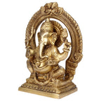SVARUP Brass Ganesh Lord Ganesha Mangalkari Murti for Home, Living Room, Office Decor Showpiece Decoration,Diwali Gift 8.25 Inch