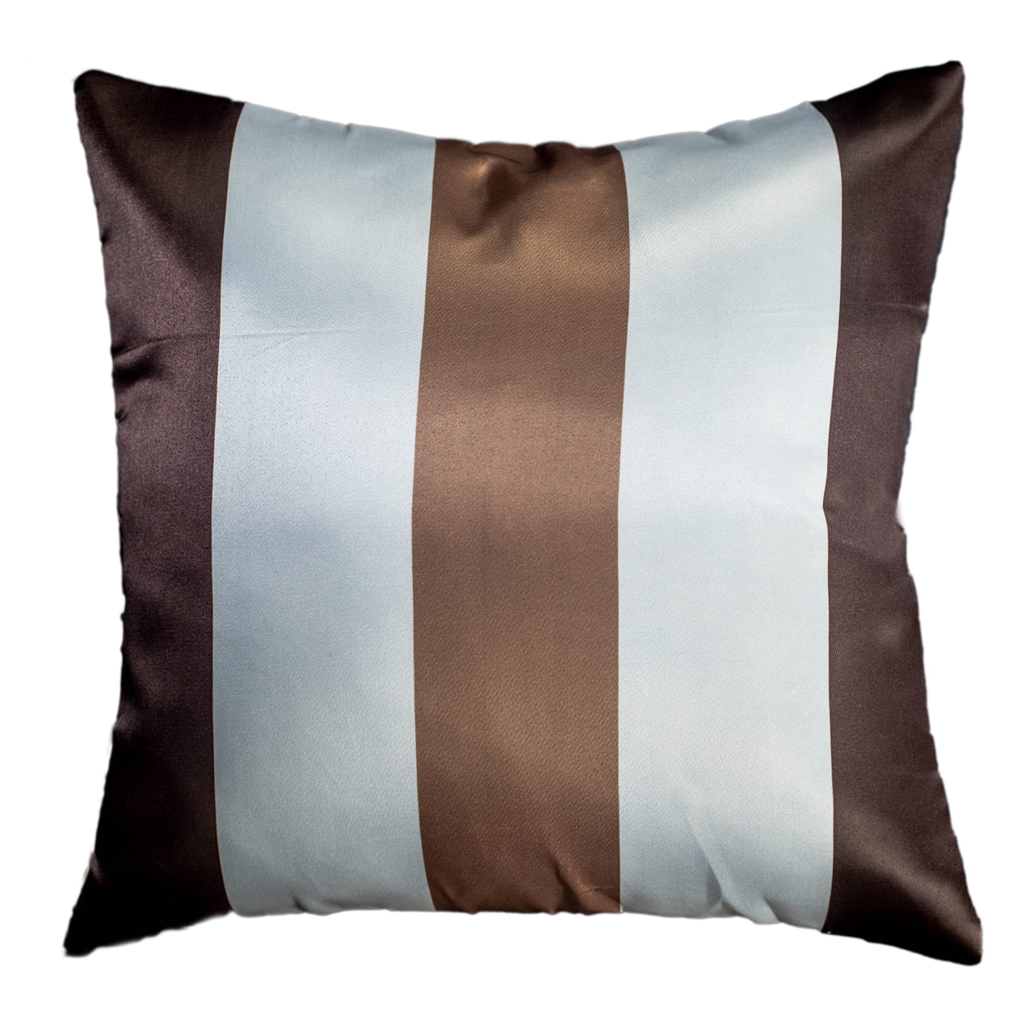 Vendola Mocha Microfiber Satin 250TC Cushion Pillow Covers, Coffee Brown, Set of 5(Cadbury,24x24)