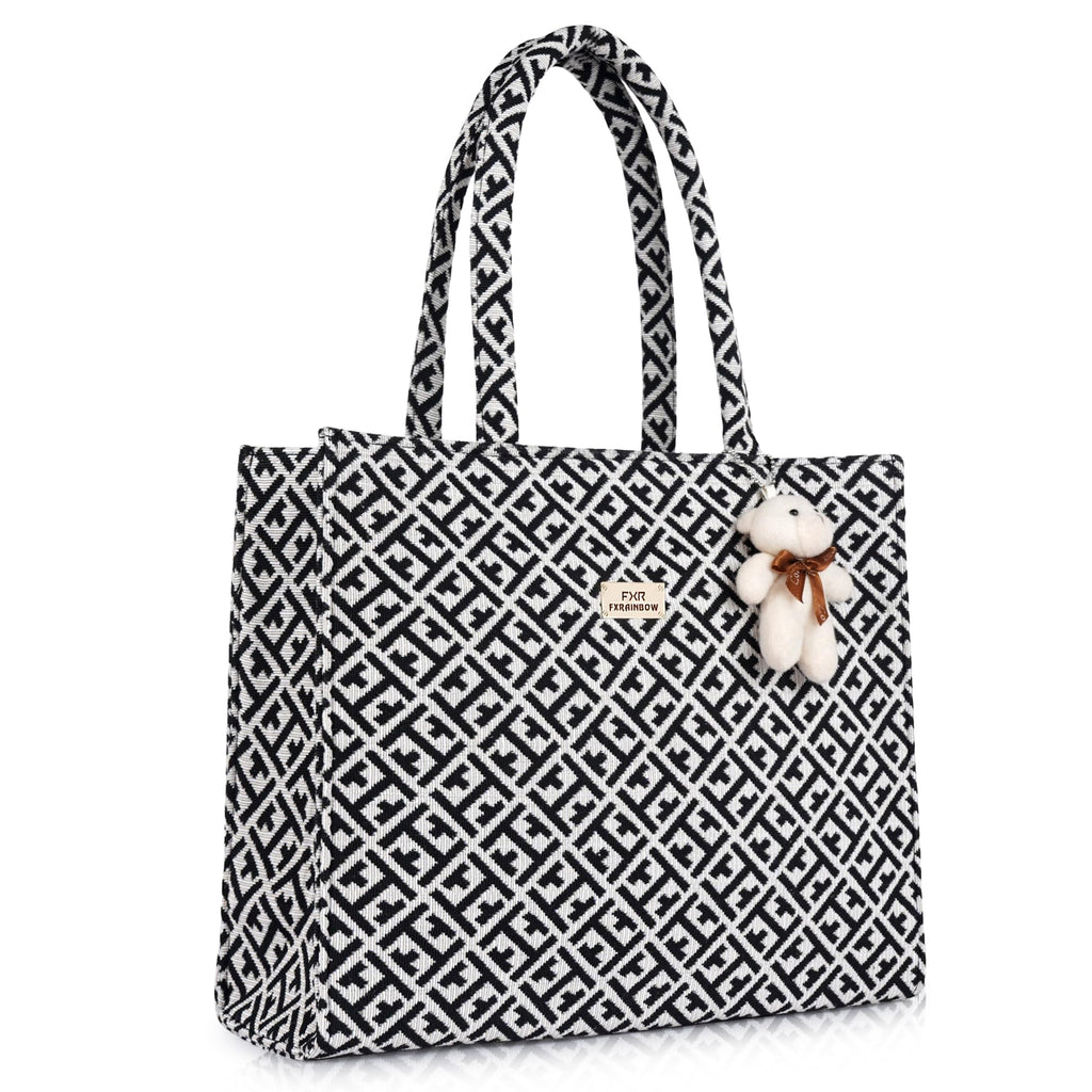 FXR FXRAINBOW Women's Tote Bags - Stylish Handbags for Office, College & Party Use | Spacious & Trendy Shoulder Bag for Work (BROWN)