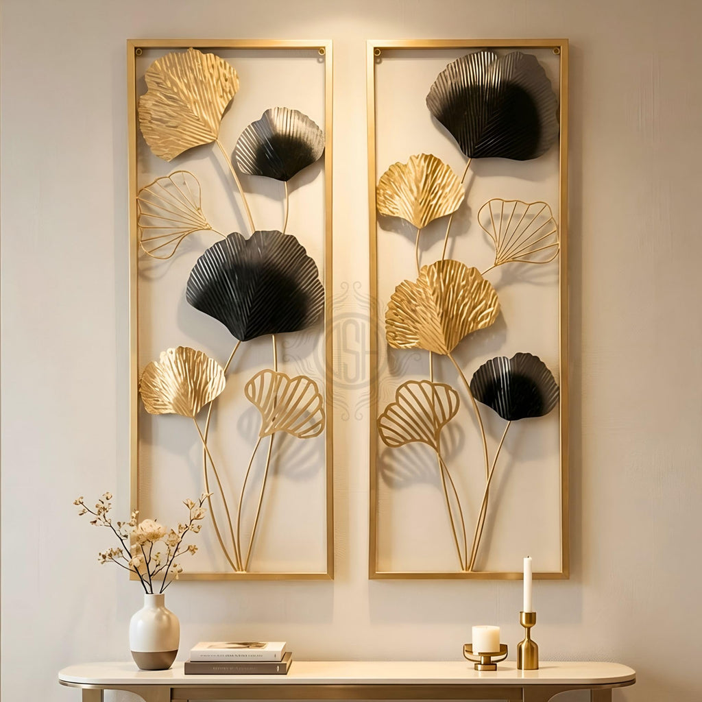 DSH CRAFTING YOUR CURIOSITY Metal Wall Art Handcrafted Wall Sculpture Set Of-2 Multicolour Perfect For Living Room Bedroom Home Hotel Decoration.(iWART-34-BERLIN-2P)