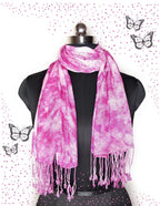 Chandwasia Rayon Shades Shibori Pattern Scarf Stole & Shawl | Viscose Fabric Unisex Accessory for Men and Women | Summer and Winter Wear