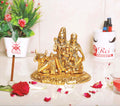KridayKraft Statue of Shiva Family a Unique and one of a Kind Rare Handcrafted, Shiva Idol for Pooja Room Decorative Showpiece for Home, Office & Temple