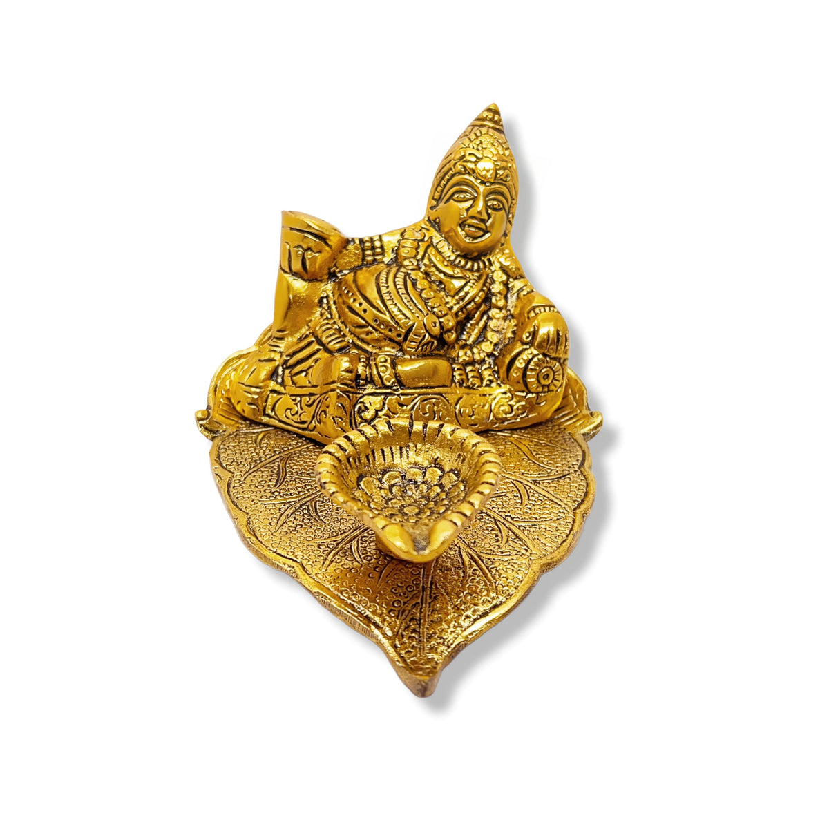 Kridaykraft Metal Kuber Deepam Oil lamp for or Bringing Good Luck, Prosperity and Wealth,