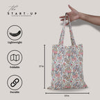 THE START-UP FASHION & ACCESSORIES Multipurpose Cotton Tote Bag for Office, College, Travel & Shopping – Versatile Handbag for Girls & Women, Ideal for Grocery & Daily Use (Cream)