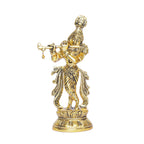 KridayKraft Lord Krishna Metal Statue,Krishna Murti Playing Flute for Temple Pooja,Decor Your Home,Office & Gift Your Relatives,Showpiece Figurines,Religious Idol,Gift Article...