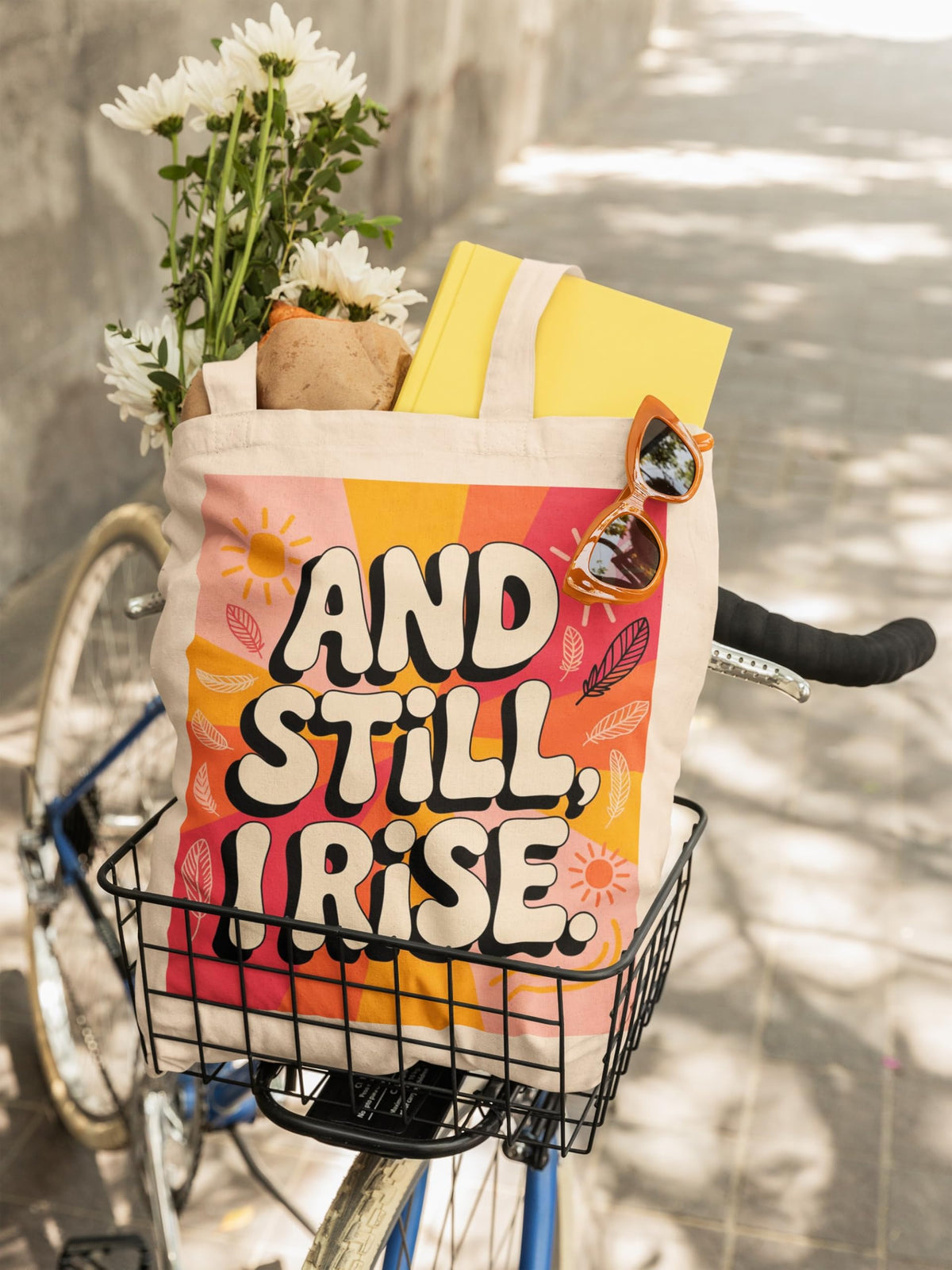 Kalaa Lifestyle Canvas Tote Bag for Women | Premium Cotton Shopping Bag | Eco-Friendly Shoulder Tote for Office, College, Travel & Daily Use and Gifting (And Still I Rise)