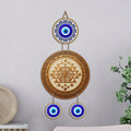 Artvibes Wooden Sri Yantra Evil Eye Wall Hanging Decor for Home and Office | Sacred Vastu Energy Balancing Ornament | Spiritual Wall Accent for Entrance and Gift Giving (WH_85137N)