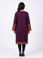 PASHMINA PARADISE Kashmiri Woolen Phiran | Traditional Kashmiri Motifs | Paisleys, Floral Vines & Ornamental Borders | Phiran for Women-Free Size | Deep Maroon (Deep Mroon)
