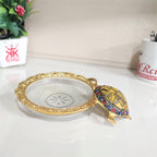 KridayKraft Kachhua (Turtle) with Glass Plate for Vastu Feng Sui,Kachua Yantra for Good Luck & Evil Eye Protection,Metal Tortoise Staute Animal Showpiece Figurine & Gifting Items...