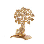 KridayKraft Sirdi Saibaba Metal Statue Under Tree for Pooja,Decorative for Home,OfficeTable,Sai Nath Murti Idol Showpiece Figurines Gift Article,Corporate Gift,Religious Decorative...