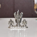 KridayKraft Lord Tirupati Balaji Venkateswara Swami with Shank chakar Tilak Namah Gold Plating Antique Decorative for Car Dashboard Home & Office Table Showpiece Figurines